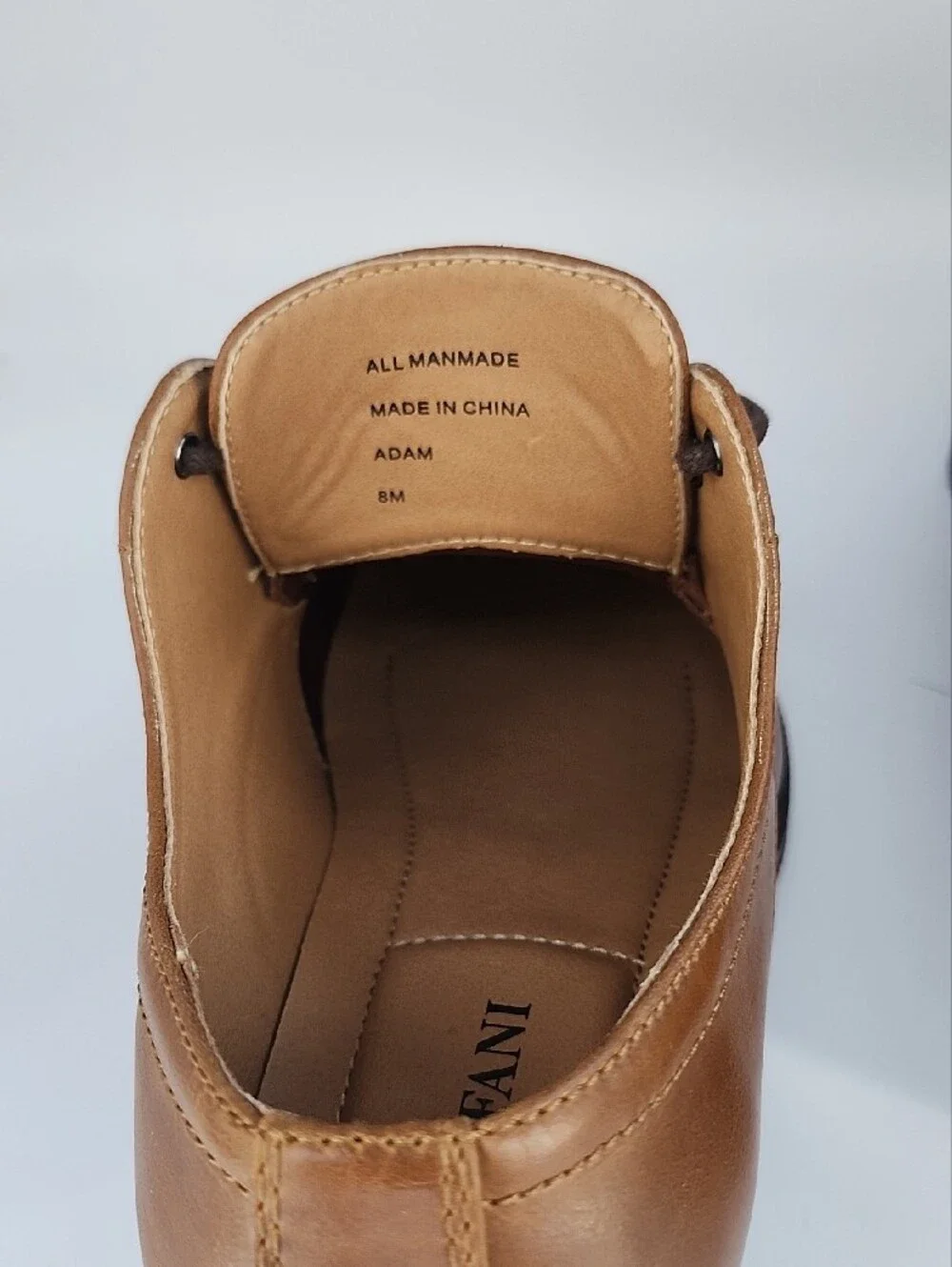 Alfani Brown Leather Lace-Up Shoes